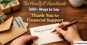 Thank You Message for Financial Support