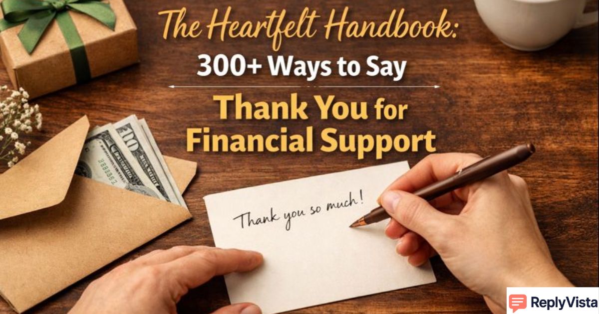 Thank You Message for Financial Support