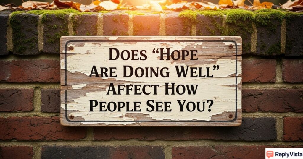 Does “Hope You Are Doing Well” Affect